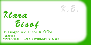 klara bisof business card